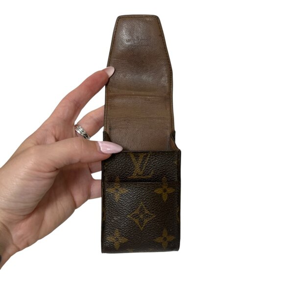 Louis Vuitton VINTAGE 1988 Brown Monogram Cigarette Case AS IS - Picture 7 of 12
